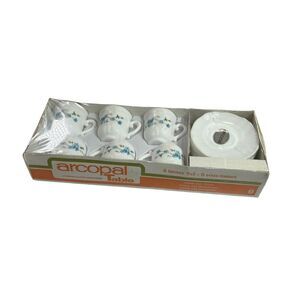 ARCOPAL ‎ Tea Cups Saucers Set of 6 Cups Floral New Made France